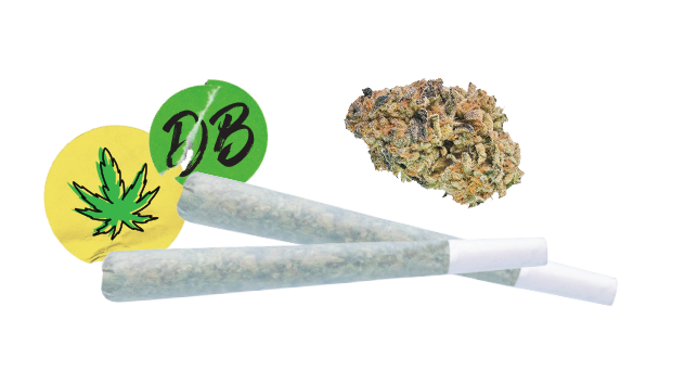Dime Bag stickers, whole nug flower, preroll joints